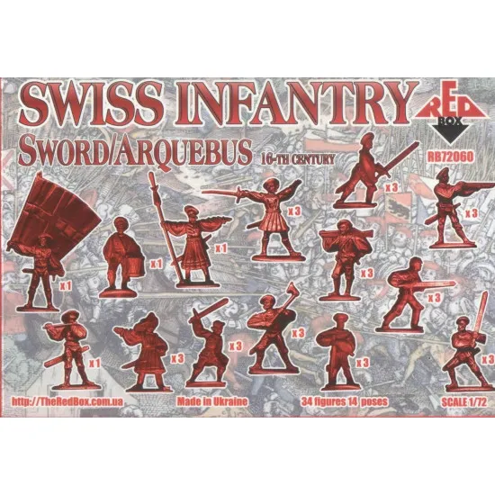 Bundle lot of Red Box Swiss soldiers 4 kits 72060+72061+72062+72065 1/72 scale