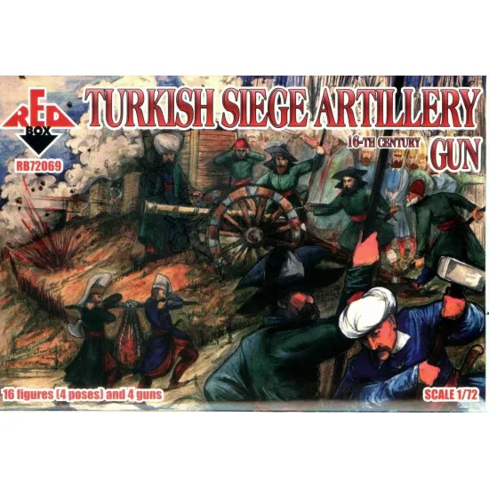 Bundle lot of Red Box Turkish Siege Artillery, 16th Century 72069+72070 1/72