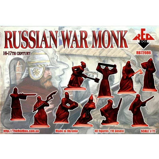 Bundle lot of Red Box Russian War Monk Artillery XVI-XVII 72086+72087 1/72 scale