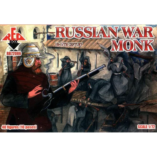 Bundle lot of Red Box Russian War Monk Artillery XVI-XVII 72086+72087 1/72 scale
