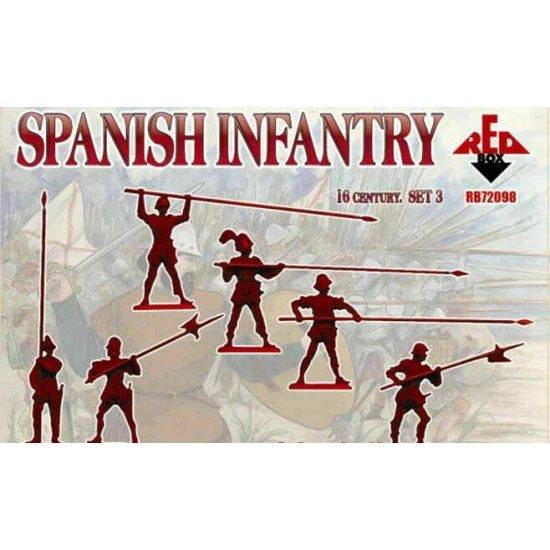 Bundle lot of Red Box Spanish Infantry Set 1,2,3 72096+72097+72098 1/72 Scale