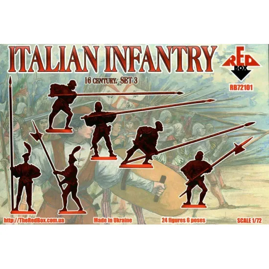 Bundle lot of Red Box Italian Infantry Set 1,2,3 72099+72100+72101 1/72 Scale