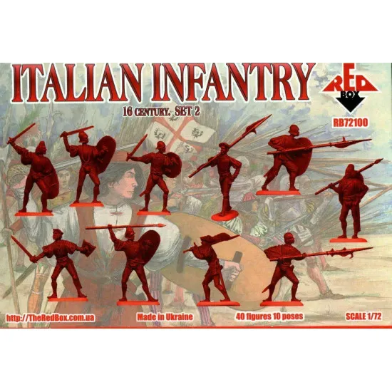 Bundle lot of Red Box Italian Infantry Set 1,2,3 72099+72100+72101 1/72 Scale