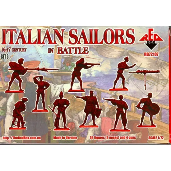 Bundle lot of Red Box Italian Sailors Set 1,2,3 72105+72106+72107 1/72 Scale