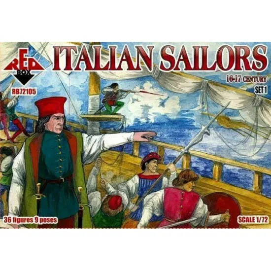 Bundle lot of Red Box Italian Sailors Set 1,2,3 72105+72106+72107 1/72 Scale