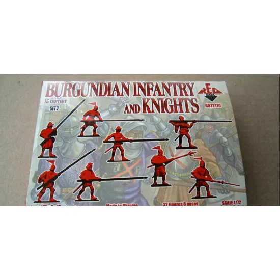 Bundle lot of Red Box Burgundian Infantry XV cent Set 1,2 72109+72110 1/72 scale