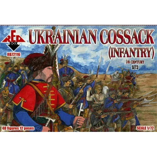 Bundle lot of Red Box Ukrainian Cossack Infantry Set1,2,3 72114+72115+72116 1/72