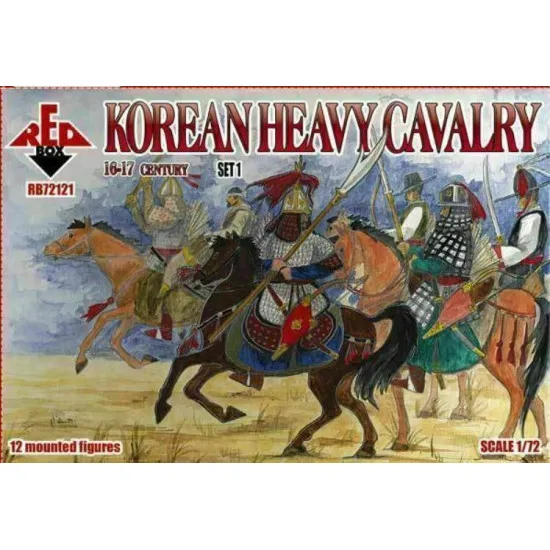 Bundle lot of Red Box Korean Heavy Cavalry XVI-XVII 72120+72121+72122 1/72 scale