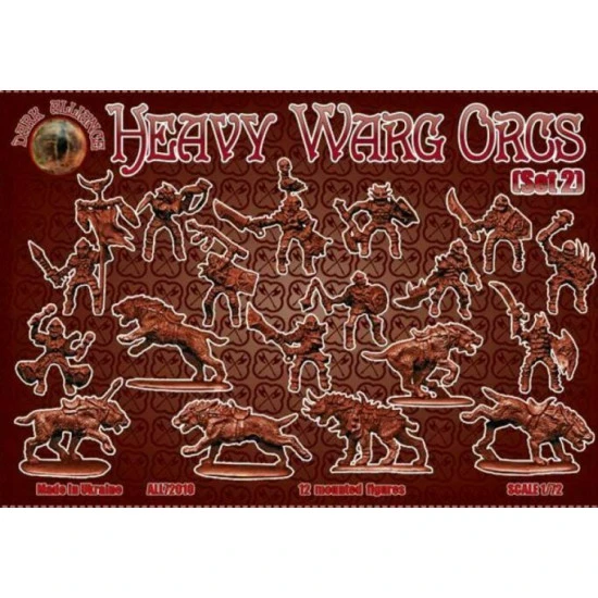 Bundle lot of Alliance Light + Heavy Warg Orcs Fantasy 72009+72010 1/72 scale