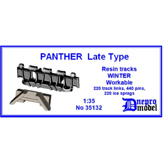 Dnepro Model DM35132 1/35 Panther Late type Workable resin track Winter model