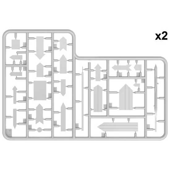 Miniart 35609 - 1/35 - GERMAN ROAD SIGNS (ARDENNES, GERMANY 1945)