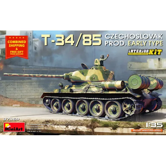 Miniart 37069 - 1/35 - T-34/85 CZECHOSLOVAK PROD. EARLY TYPE. INTERIOR KIT