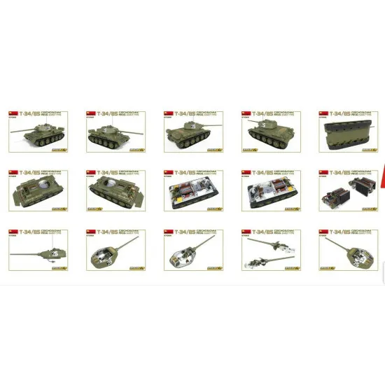 Miniart 37069 - 1/35 - T-34/85 CZECHOSLOVAK PROD. EARLY TYPE. INTERIOR KIT