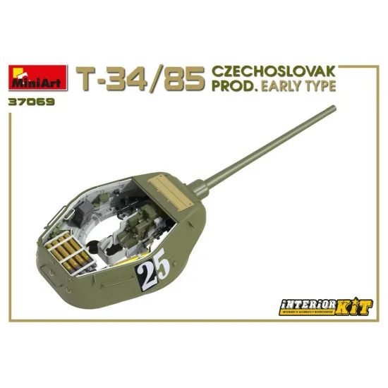 Miniart 37069 - 1/35 - T-34/85 CZECHOSLOVAK PROD. EARLY TYPE. INTERIOR KIT