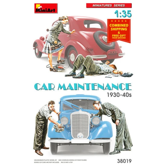 MINIART 38019 - 1/35 scale - CAR MAINTENANCE 1930-40s (4 figures) MINIART 38019 - 1/35 scale - CAR MAINTENANCE 1930-40s (4 figures)