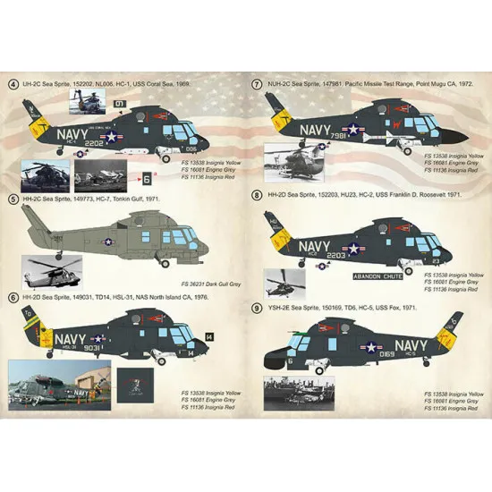Print Scale 72-404 - 1/72 - Kaman Sea Sprite. Part 2, Decal for helicopter