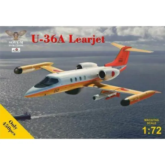 Sova Model SM72006 1/72 - Learjet U-36A Japan scale model kit, Length 206 mm