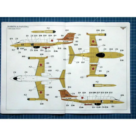 Sova Model SM72006 1/72 - Learjet U-36A Japan scale model kit, Length 206 mm