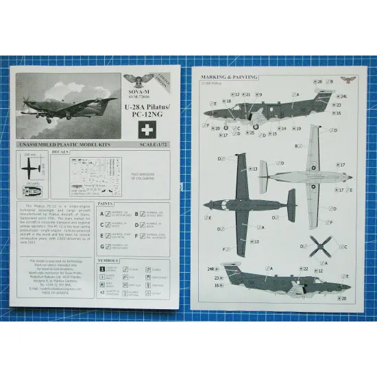 Sova Model SM72016 1/72 - U-28A Single-engine turboprop aircraft scale model kit