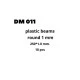 Dan Models 011 - PLASTIC PROFILE 1 MM. diameter, LENGTH 250 MM. 10 PIECES