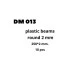 Dan Models 013 - PLASTIC PROFILE 2 MM. diameter, LENGTH 250 MM. 10 PIECES