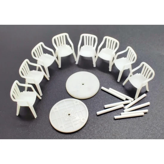 SDM 35001 - 1/35 - Table (2 pcs), chairs (8 pcs). Acccessories for diorama