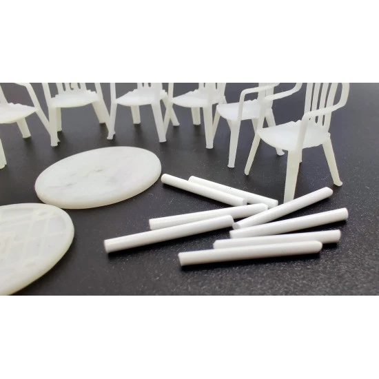 SDM 35001 - 1/35 - Table (2 pcs), chairs (8 pcs). Acccessories for diorama