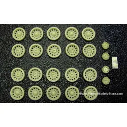 T-54/55 running gear complete correction set: spider roadwheels, idlers for all kits RESIN 1/72 Armory ALL7207