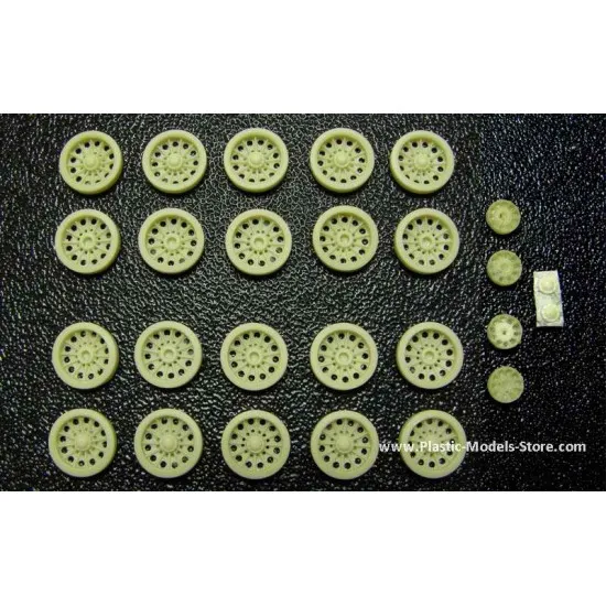 T-54/55 running gear complete correction set: spider roadwheels, idlers for all kits RESIN 1/72 Armory ALL7207