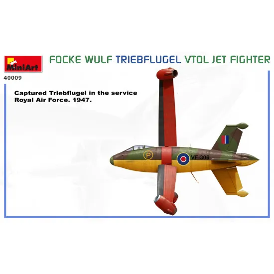Miniart 40009 - 1/35 - FOCKE WULF TRIEBFLUGEL VTOL JET FIGHTER 261 mm