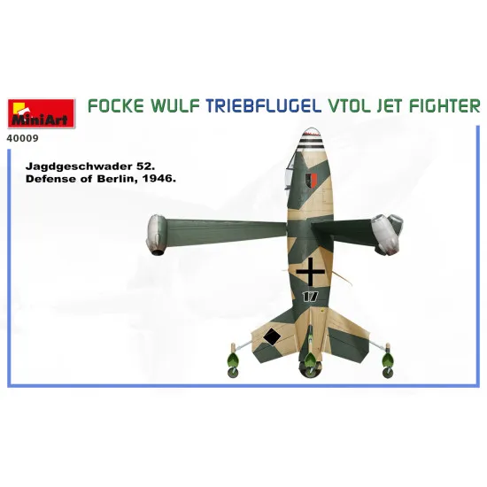 Miniart 40009 - 1/35 - FOCKE WULF TRIEBFLUGEL VTOL JET FIGHTER 261 mm