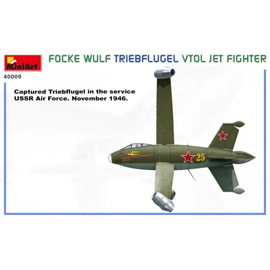 Miniart 40009 - 1/35 - FOCKE WULF TRIEBFLUGEL VTOL JET FIGHTER 261 mm
