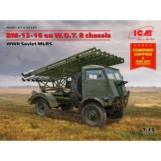 ICM 35591 - 1/35 - BM-13-16 on W.O.T. 8 chassis, WWII Soviet MLRS 174 mm