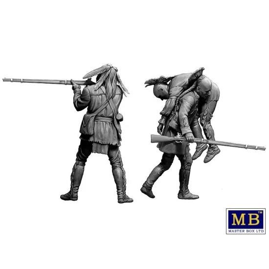 Master Box 35210 - Wounded brother. Indian Wars series, XVIII century. Kit2