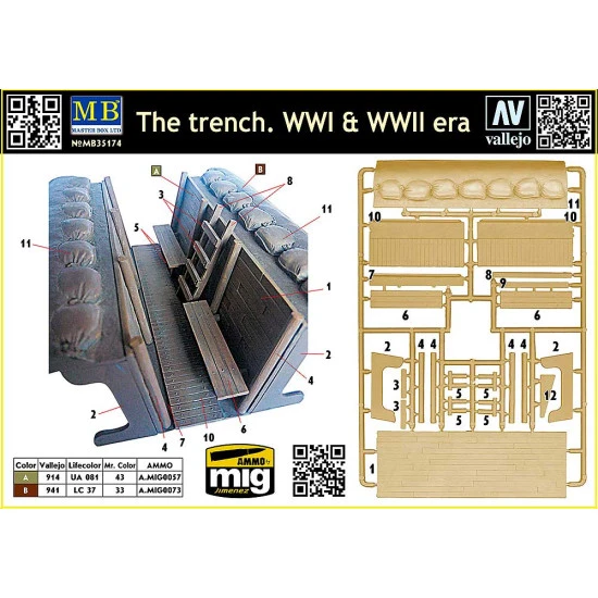 Master Box 35174 - The trench. WWI and WWII era 1/35 scale