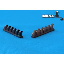 Us Stock Exhaust Pipes For P-39 Airplane Eduard, Hasegawa 1/48 Rexx 48009 Branch Pipes