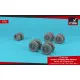 Armory AW72418 - 1/72 - BAe Nimrod wheels w/ weighted tires