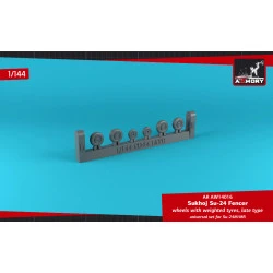 Armory AW14016 - 1/144 - Sukhoj Su-24 Fencer wheels w/ weighted tires, late