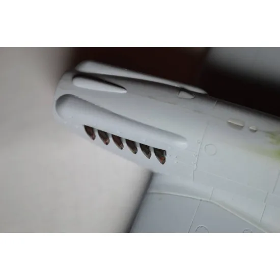 Exhaust Pipes for Spitfire Mk.XII Airplane Airfix 1/48 REXx 48033 Branch Pipes