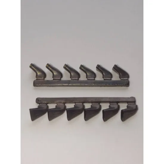 Exhaust Pipes for Spitfire Mk.IX Fishtail Airplane Tamiya 1/32 REXx 32037 Branch Pipes