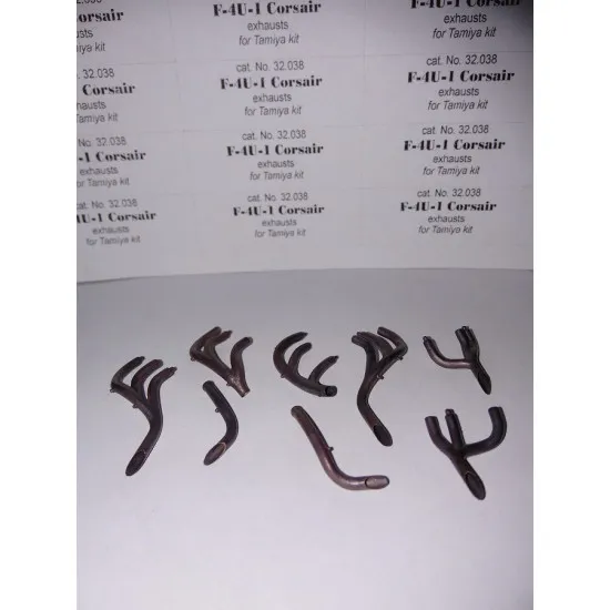 Exhaust Pipes for F-4U-1 Corsair Airplane Tamiya 1/32 REXx 32038 Branch Pipes