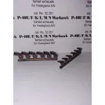 Exhaust Pipes for P-40EFKLMN Fishtail Airplane Hasegawa 1/32 REXx 32051 Branch Pipes