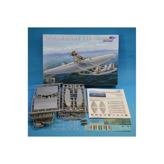 Dora Wings DW72020 Savoia-Marchetti S.55 (torpedo bomber) plastic model kit, scale 1/72