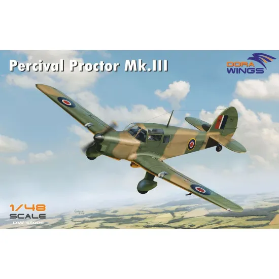 Dora Wings DW 48006 Percival Proctor Mk.III plastic model kit, scale 1/48 Dora Wings DW 48006 Percival Proctor Mk.III plastic model kit, scale 1/48