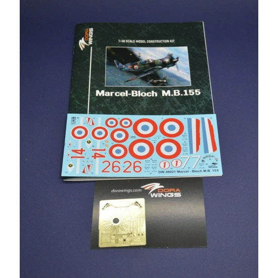 Dora Wings DW 48021 Bloch MB.155C.1 plastic model kit, scale 1/48