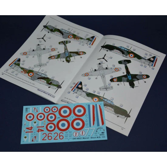 Dora Wings DW 48021 Bloch MB.155C.1 plastic model kit, scale 1/48