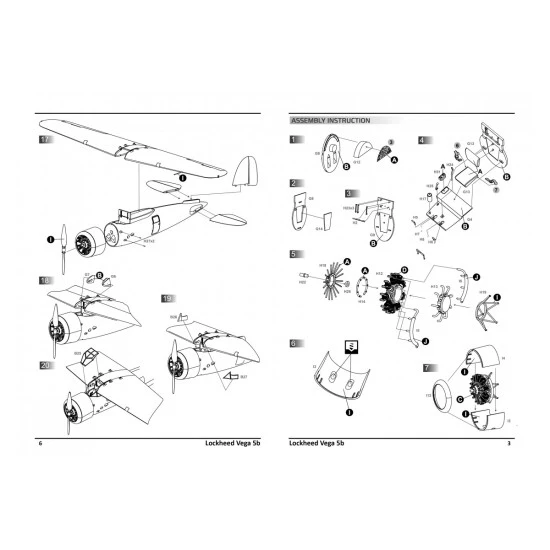 Dora Wings DW 48022 Lockheed Vega 5b Record flights plastic model kit, scale 1/48