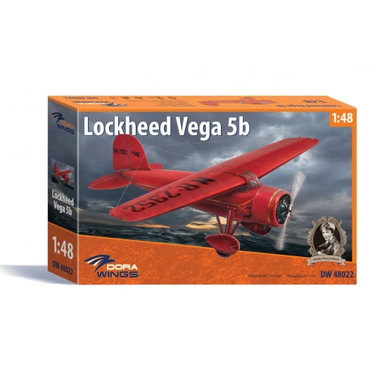 Dora Wings DW 48022 Lockheed Vega 5b Record flights plastic model kit, scale 1/48