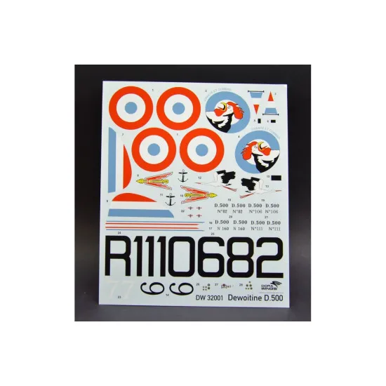 Dora Wings DW 32001 Dewoitine D.500 plastic model kit, scale 1/32