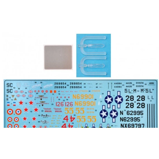 Dora Wings DW14401 Bell P-63A/C Kingcobra (2 in 1) plastic model kit, scale 1/72